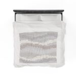 Velveteen Blanket- White Ginger Kisses (Gray)